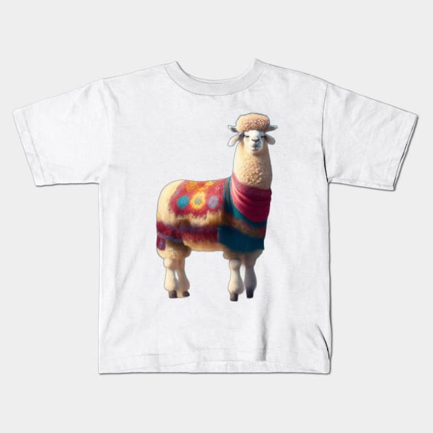 Alpaca Kids T-Shirt by Moulezitouna